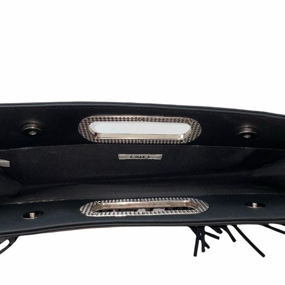 Cato Black Fringe clutch - Picture 2 of 7